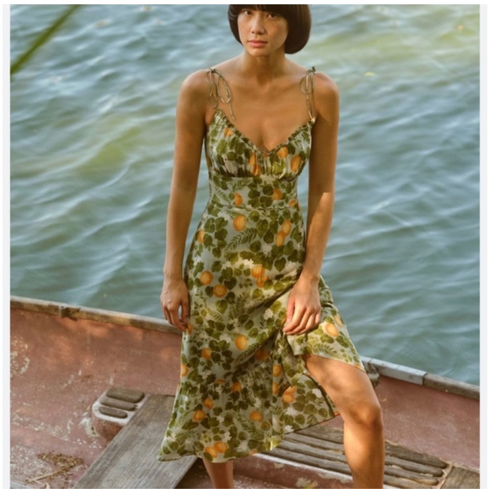 Reformation Embry Orange Grove Dress